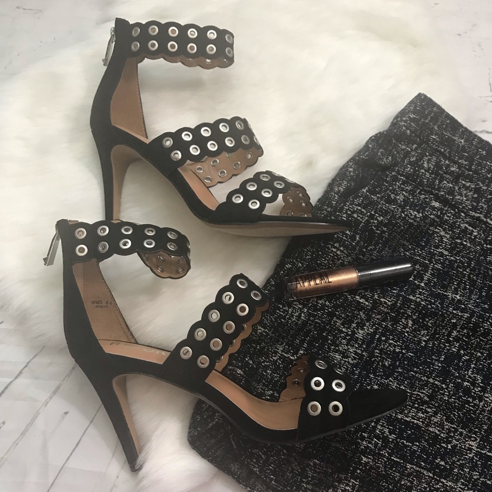 NWT Report Black Hardware Apollo Zipper Heels - Picture 3 of 8